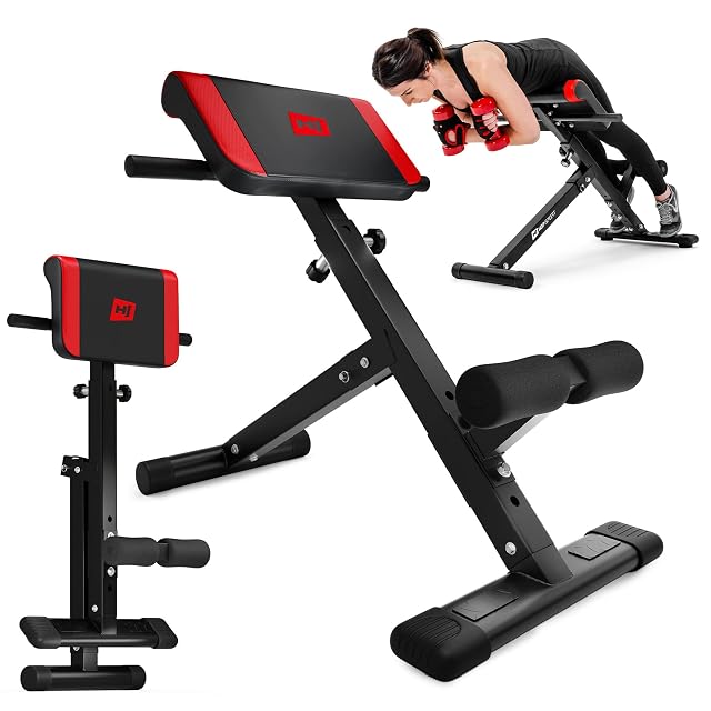 Banco de hiperextensión plegable Hop-Sport HS-1016 con respaldo regulable