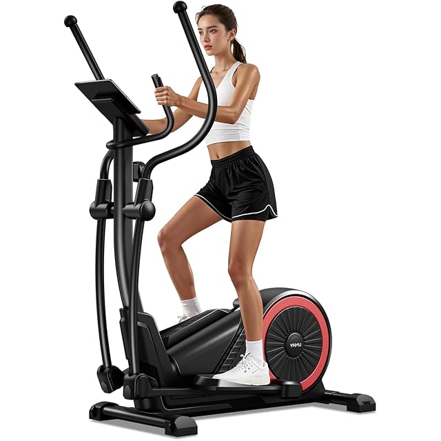 Crosstrainer CURSOR FITNESS con bastidor de acero, agarres de pulso y pantalla LCD