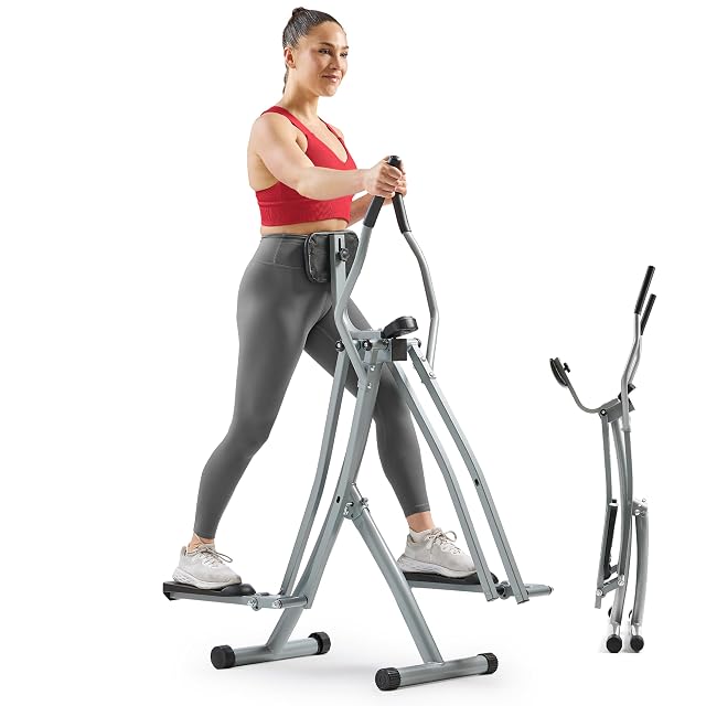Caminador aéreo Sunny Health & Fitness SF-E902 con apoyo abdominal acolchado