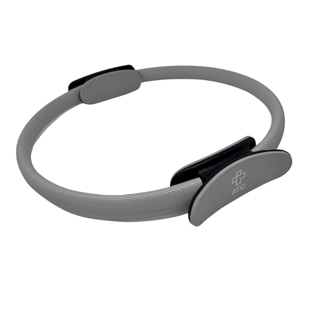 Aro de pilates ATC gris con dos agarres redondeados