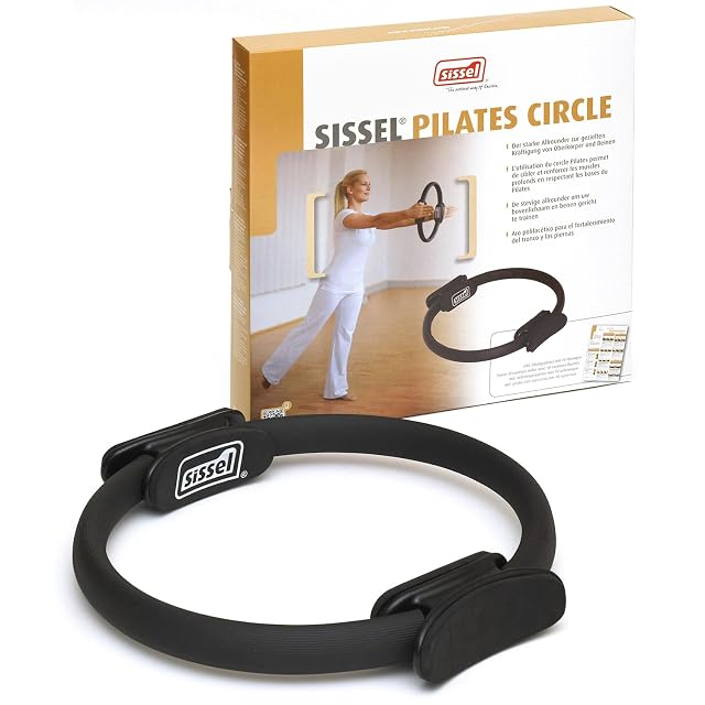 Círculo de pilates SISSEL gris con agarres recubiertos