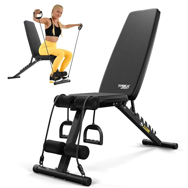 Banco de musculación plegable TREX SPORT TX-110B con respaldo regulable